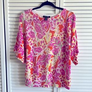 Lovely Ralph Lauren Floral Top! Size M